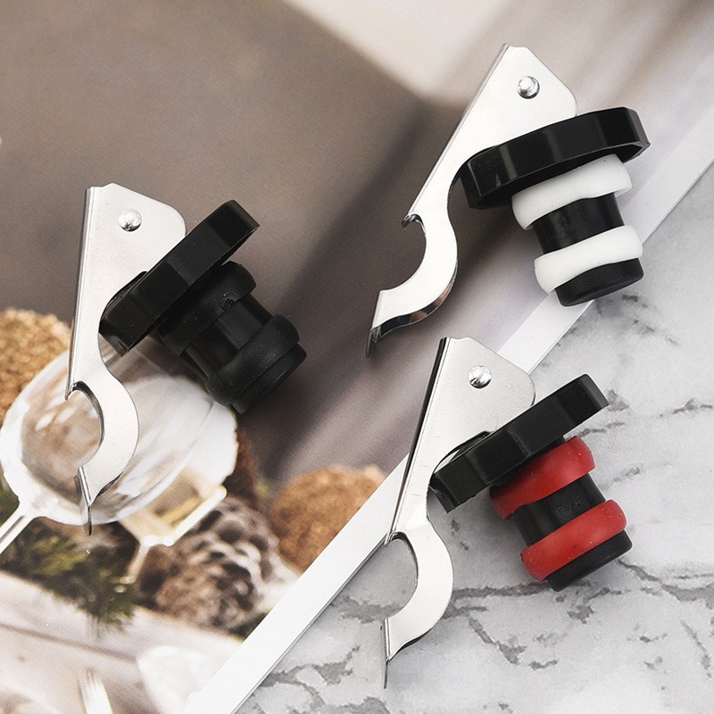 [Fitur] Minuman Bir Tutup Gabus Anti Bocor Reusable Kitchen Pub Supplies Fresh-keeping Red Wine Botter Plug Sealed Bottle Stopper Dengan Pembuka Kaleng