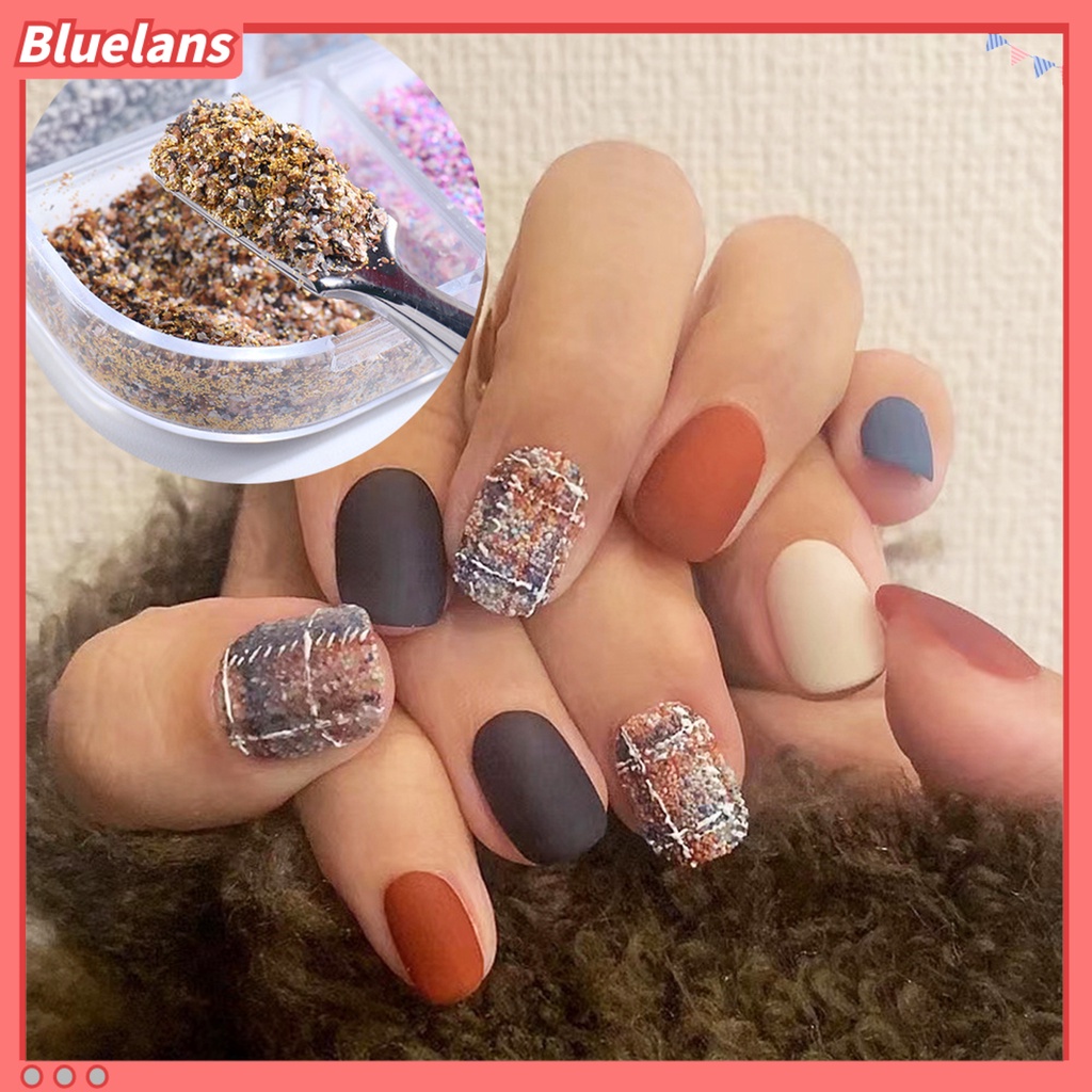 [BLM] 5g Bubuk Nail Art Efek Bijian Tidak Mengapung Warna-Warni Musim Dingin Wol Kuku Bubuk Debu Rajut Untuk Manicure