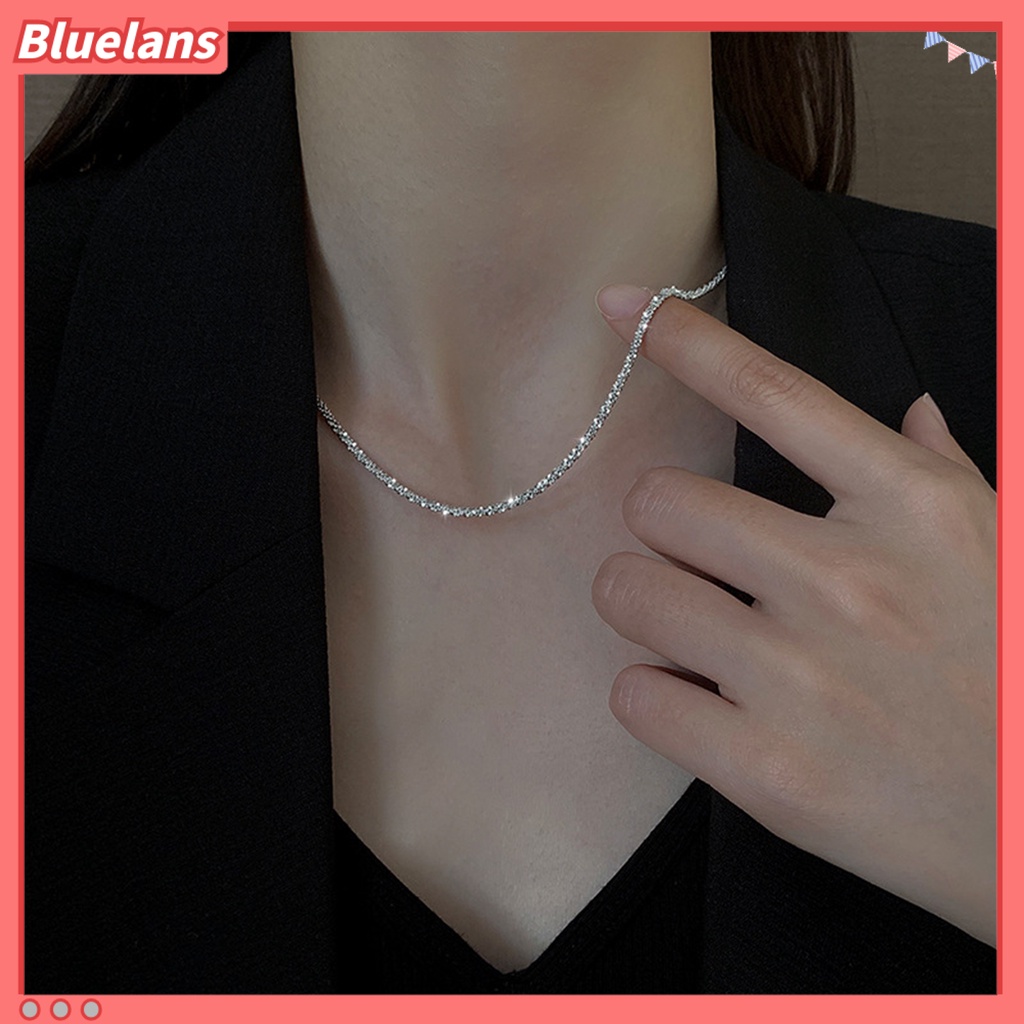 [BLS] Wanita Kalung Cahaya Mewah Geometris Adjustable Ekstensi Rantai Anti Luntur Dekorasi Hadiah Ulang Tahun Berkilau Klavikula Rantai Choker Kalung Perhiasan Halus Untuk Pacaran