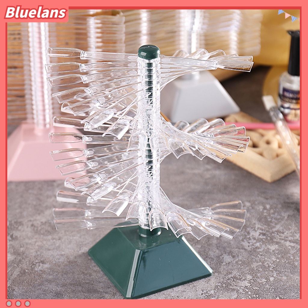 [BLM] 1set Nail Display Stand Reusable DIY Ringan Spiral Kuku Palsu Display Rak Alat Praktek Perlengkapan Rumah Tangga