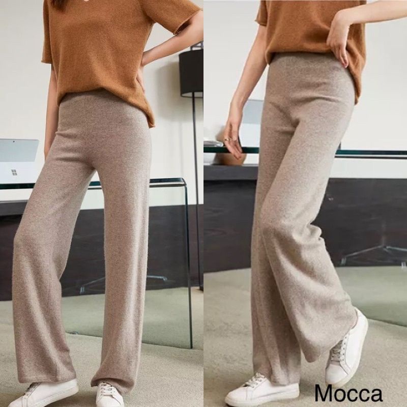 (C93) Celana kulot knit panjang wanita