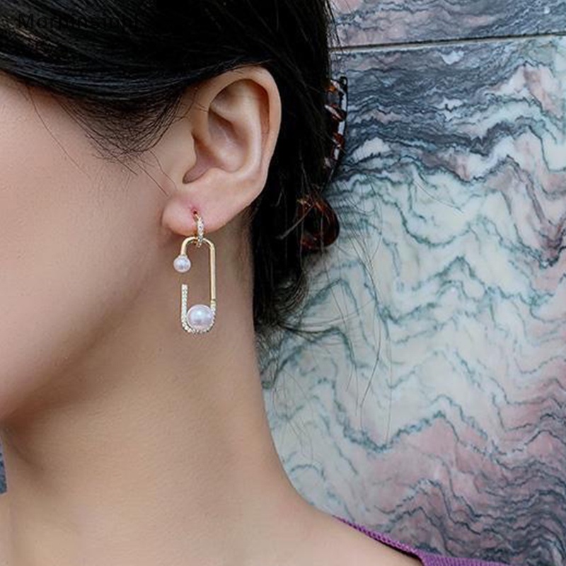 Mornin Mutiara Tidak Teratur Pin Menjuntai Anting-Anting Untuk Wanita Fashion Korea Perhiasan Pesta Anting id