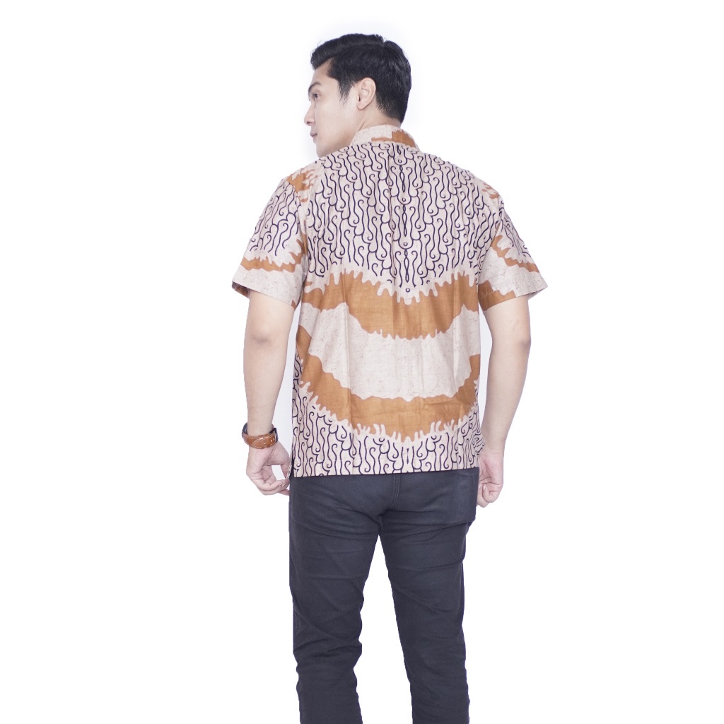 Couple Batik Kemeja Pria Blouse Wanita Lengan 7/8 Apel