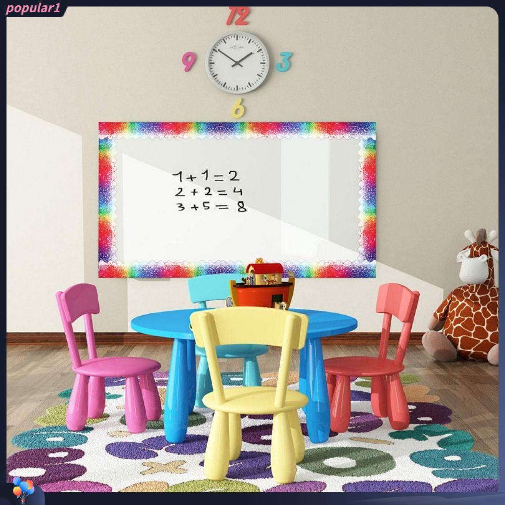 Populer Borders Stiker Perekat Diri Kelas Colorful Dot Border Trim
