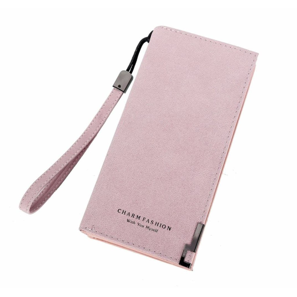 ONLINESAYA - DOMPET PANJANG GIANNA WA004P3 FASHION WANITA KULIT PINK PREMIUM BESAR