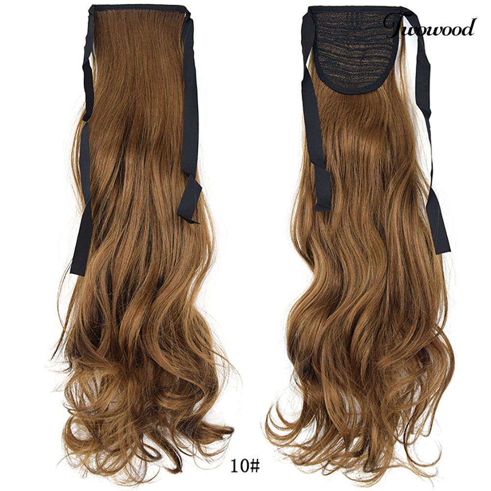 Twowood 20inch Serat Sintetis Klip in Curly Ponytail Wig Palsu Hair Extension Sopak