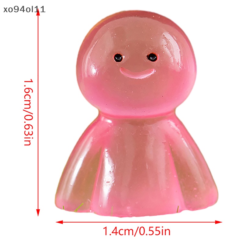 Xo 2/5Pcs Luminous Sunshine Doll Ornamen Mini Warna Kartun Boneka Mikro Lanskap Dekorasi Rumah Boneka Miniatur Mainan OL