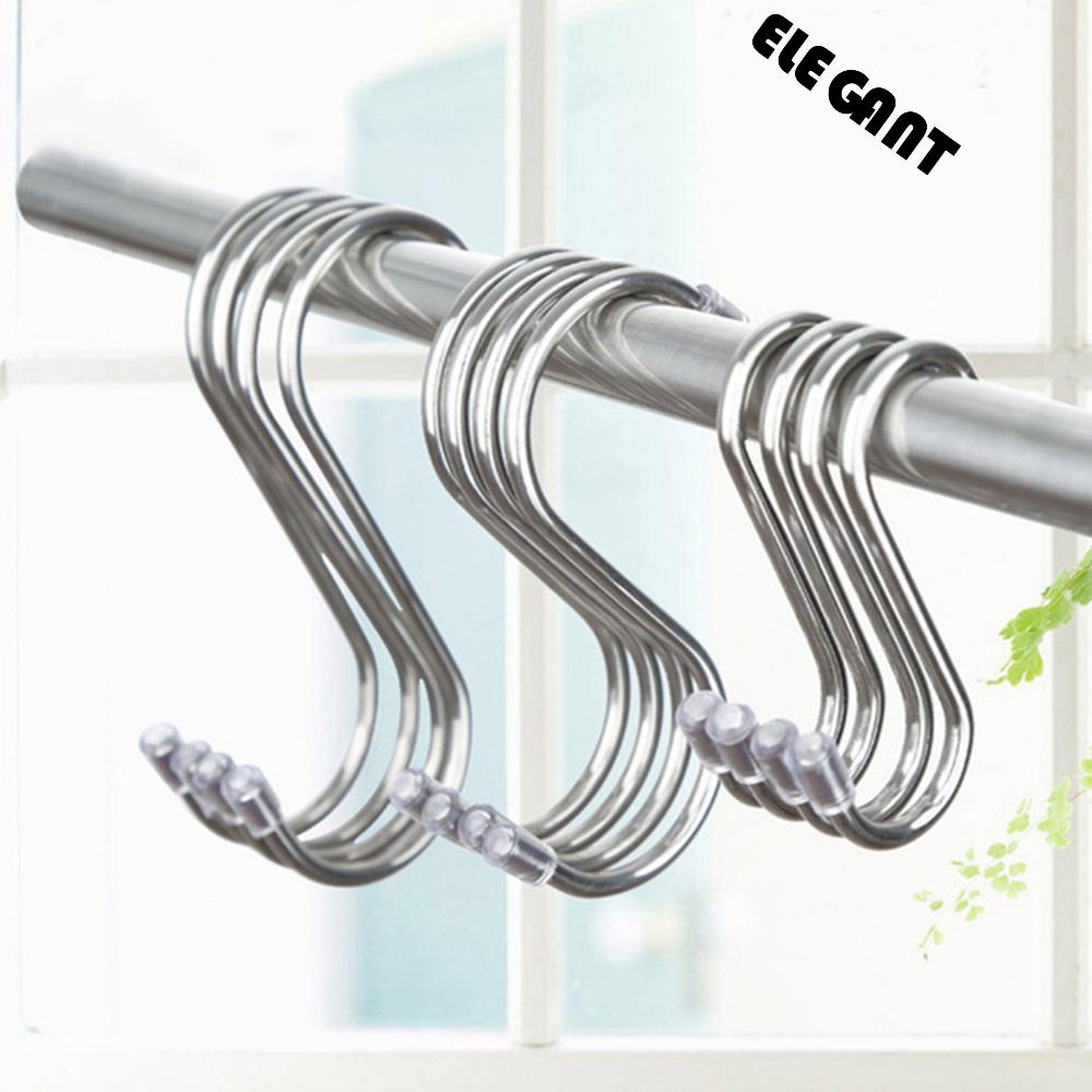 [Elegan] S Hooks Stainless Steel Gantungan Baju Besi Bentuk S Gantung