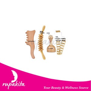 4 PCS Wood Therapy Massage Tools / Alat Terapi Pijat Kayu Set / Alat Pijat Kayu / Alat Pijat Terapi 