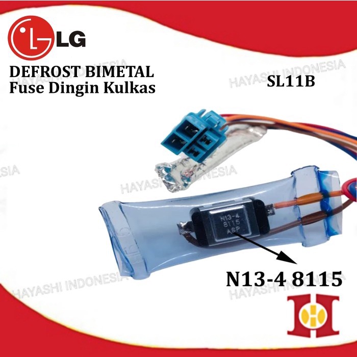 Defrost Bimetal Fuse Kulkas LG Dingin Dalam Luar 4 Kabel Terpisah