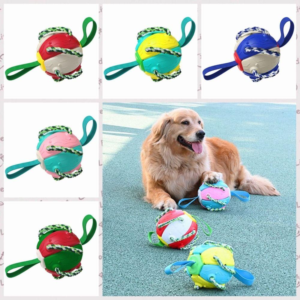 REBUY Rebuy Dog Soccer Ball 1PC Lipat Tahan Aus Aksesoris Hewan Peliharaan Interaktif Mainan Molar Anjing