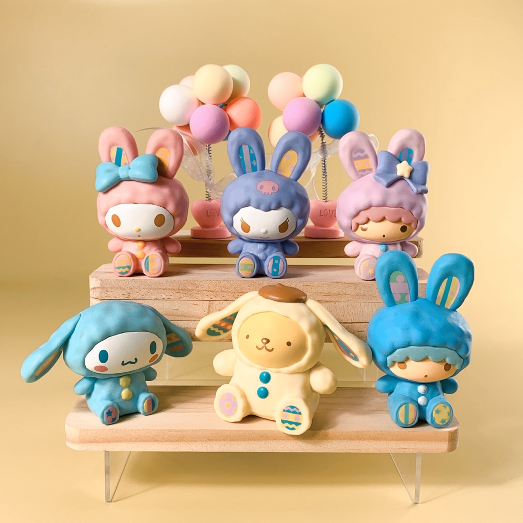 Melody Postur Duduk Baru Handmade Kuromi Cinnamoroll Model Boneka Dekorasi