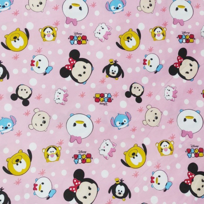 Terlaris JUST Bahan Kain Sprei Bahan KATUN HALUS Motif HALF CAT anak Meteran - CUTEFAMILYPINK