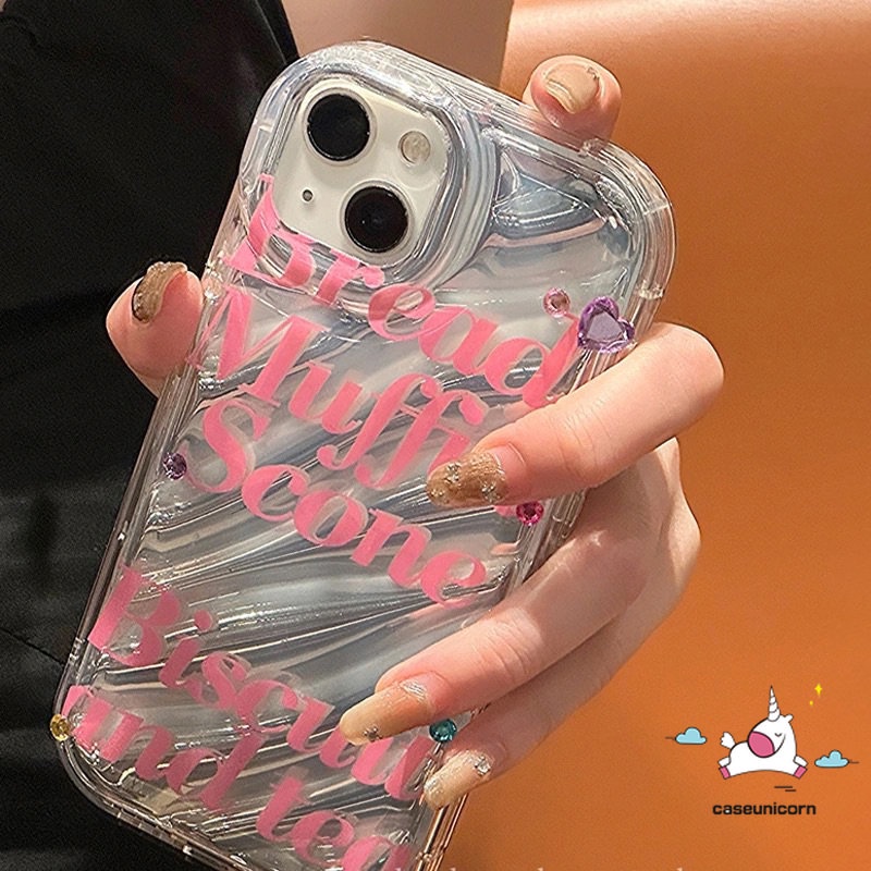 IPHONE Fashion Kreatif Huruf Sederhana Mewah 3D Stereo Corrugation Case Kompatibel Untuk Iphone14 11 7Plus XR 13 12 Pro MAX X7 8 6 6S Plus XS MAX SE 2020 Dazzle Color Card Case