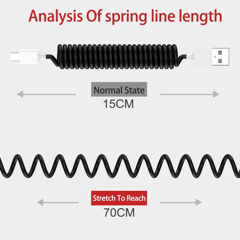 Kabel Cas 3adaptor Dengan Kotak Penyimpanan Pengisian Melar 3in1 Telepon USB Spring Kabel Data Untuk Android Untuk 8Pin Untuk Type-C