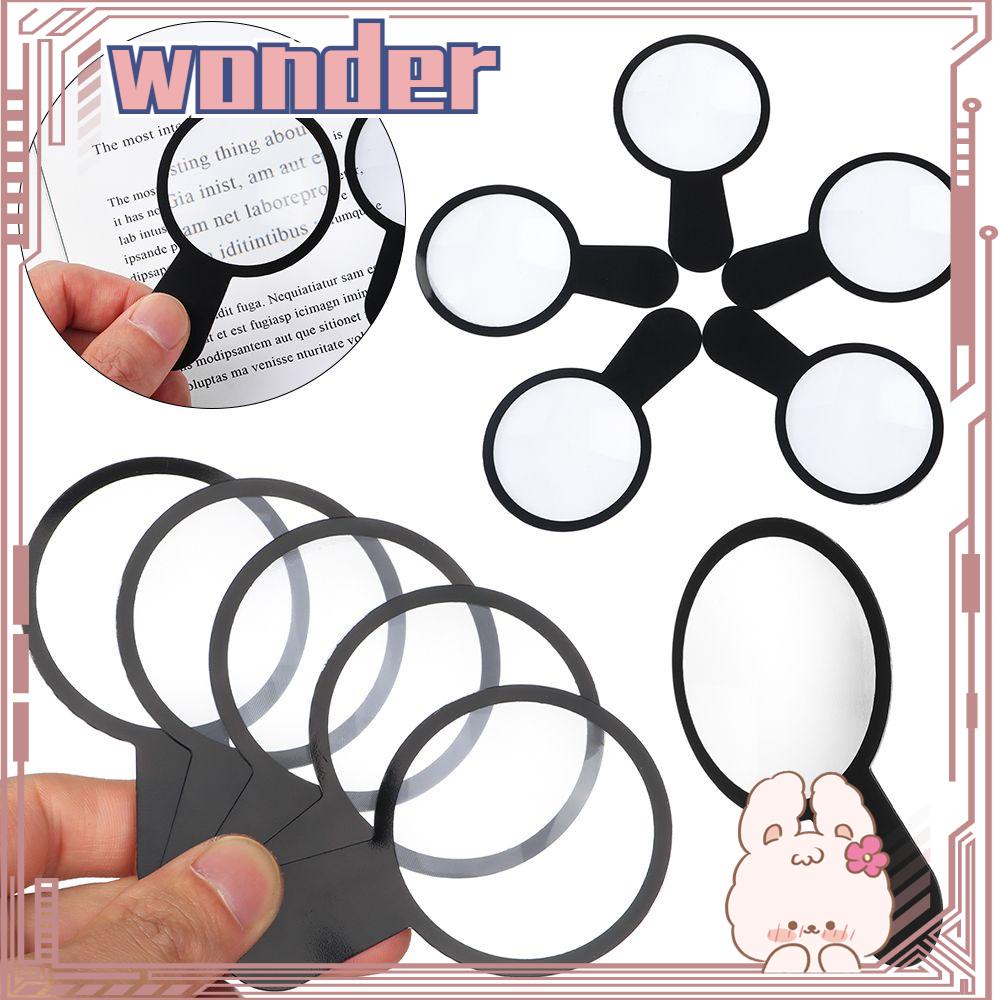 Wonder5/10pcs Kaca Pembesar Dipegang Tangan Plastik 45mm Insect viewer Jewelry Loupe