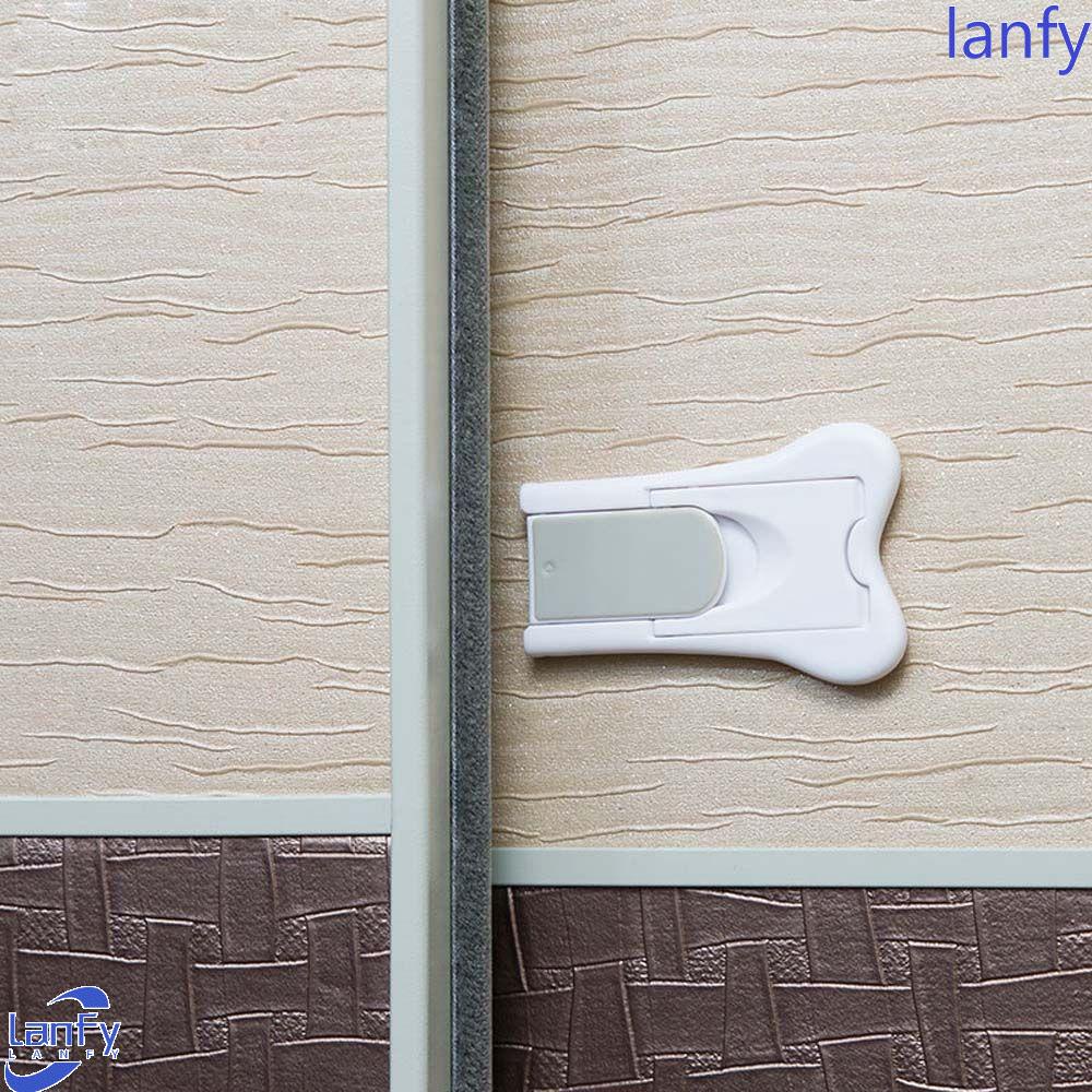 Lanfy Kunci Pintu 1set Balita Kabinet Multi-Fungsi Anak Pelindung Jendela Tangkap