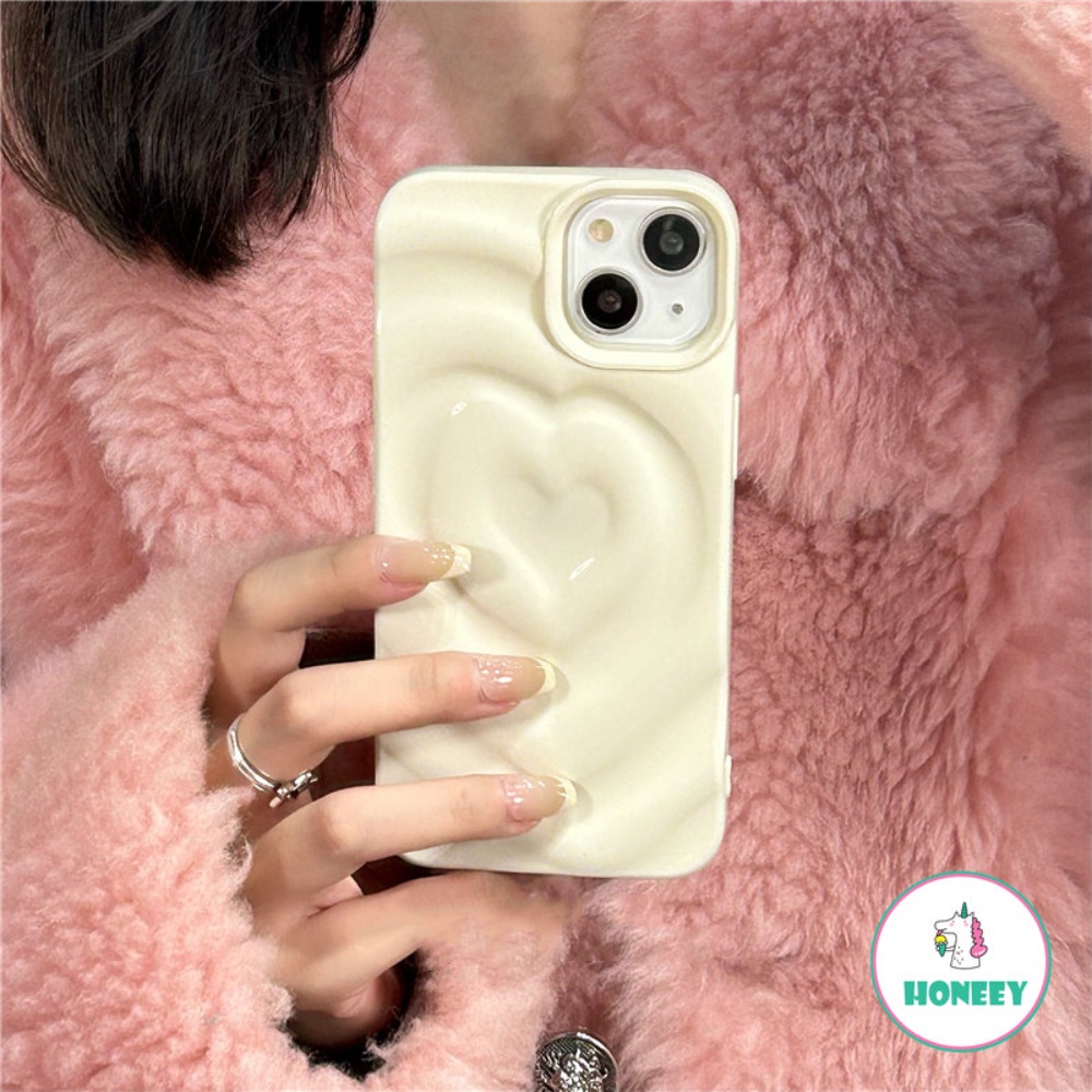 IPHONE Korea Fashion Gadis Riak Air Cinta Seni Ponsel Case Untuk Iphone14 13 12 11 Pro Max Case Lucu Permen Warna Shockproof Soft Cover