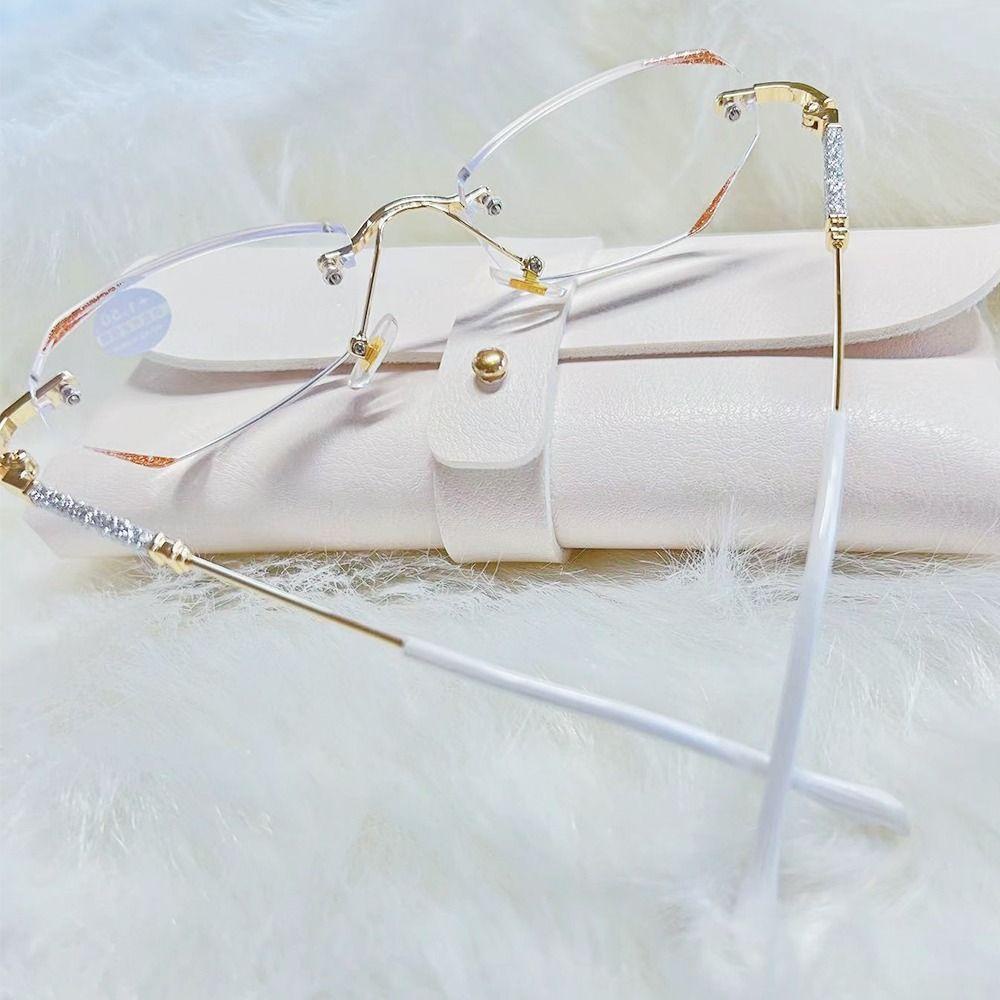 R-flower Myopia Glasses Portable Vision Care Shiny Ultra Light Frame