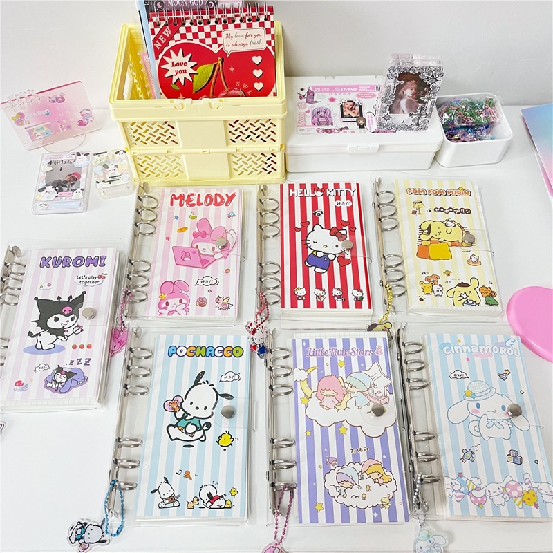 (100 Hal) DIARY BOOK BUKU BINDER SANRIO A6 NOTEBOOK CINNAMOROLL KUROMI MELODY BUKU JURNAL SCRABBOOK