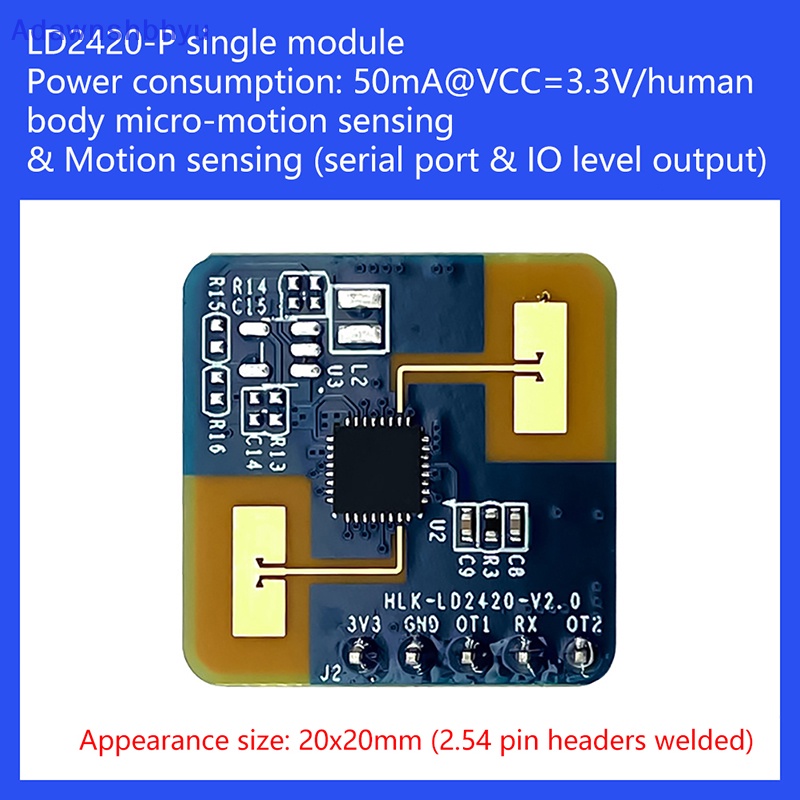 Adhyu 24G LD2420 Modul Penginderaan Kehadiran Manusia Micro Motion Intelligent Sensor ID