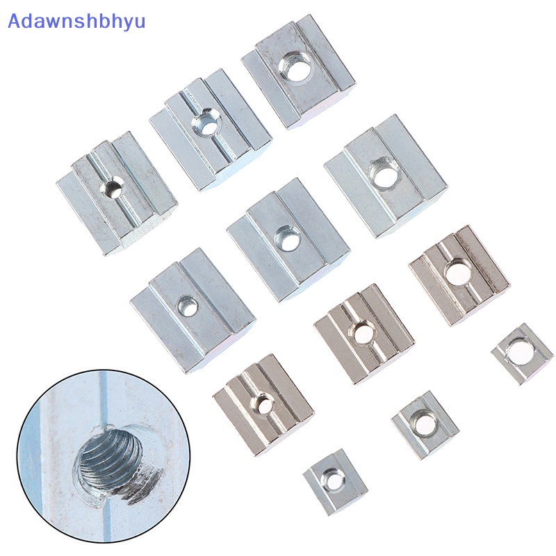 Adhyu 10Pcs T Sliding Hammer Nut Blok Mur Kotak M4/M5/M6 Mur20/30 /40 /45 Series ID