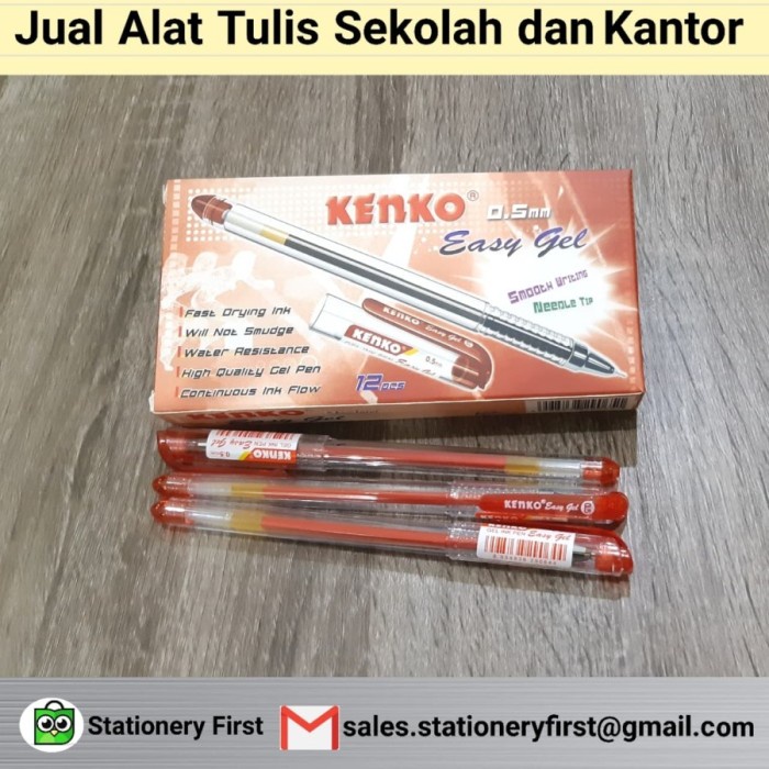 

Pen Kenko Easy Gel 0,5mm HITAM - 12 PCS 1 LUSIN - Hitam