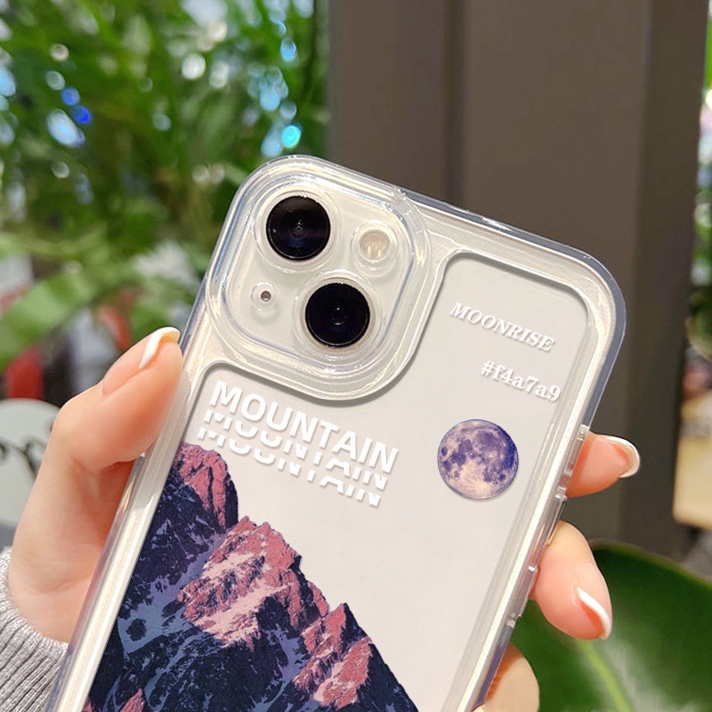 Casing Gunung Salju Untuk Oppo Realme C21 C21Y C11 C2 C20 C25Y C11 C15 C30 C31 C35 C55 10 Pro 9i 9Pro Q5i V23 V11 Reno8 7 6 6Pro 5G 4SE Find X5 X5Pro Akrilik Ruang TPU Penutup Belakang