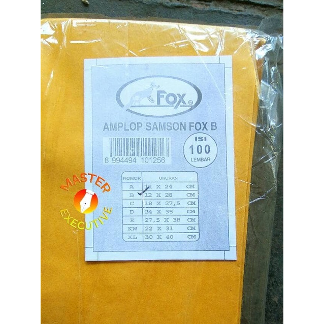 

Fox Amplop B Samson Coklat - 12 x 28 cm - Super Kabinet