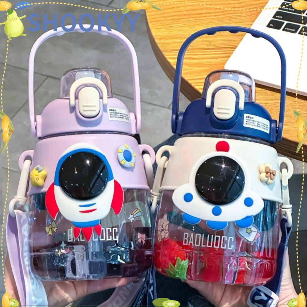 Chookyy Botol Air Minum Anak Tumbler Olahraga Big Belly Tema Astronot Portabel