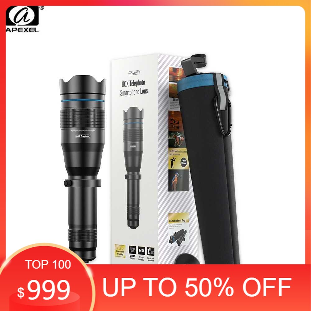 APEXEL APL-JS60X - 60x Telephoto Smartphone Lens - Lensa Tele 60X Zoom