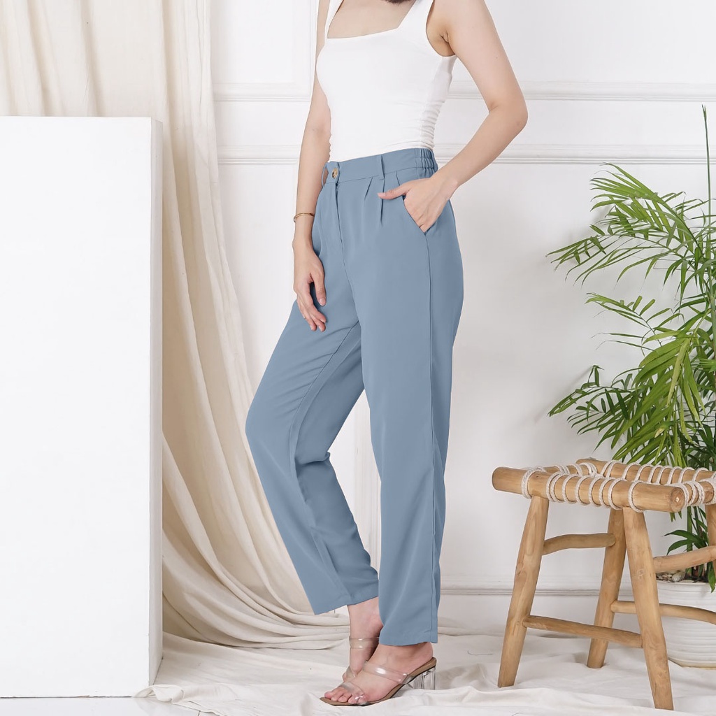 Ms Daisy Kelly Straight Pants Celana Panjang Kasual Wanita