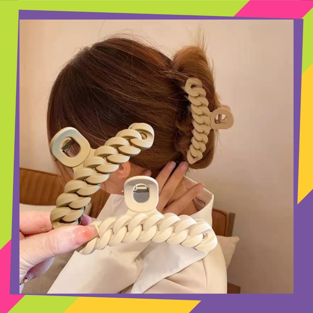 5076 / Paket usaha jepit rambut salon Korea model twist lebar 11cm isi 12pcs ( 1lusin )