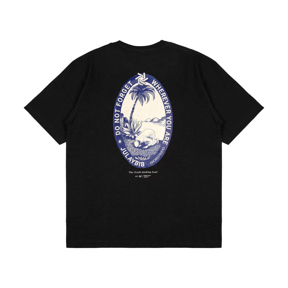 Julaybib Sujood Oversized Black T-Shirt | Printed T-Shirt | Kaos Hitam Cotton Combed Pria | Premium 