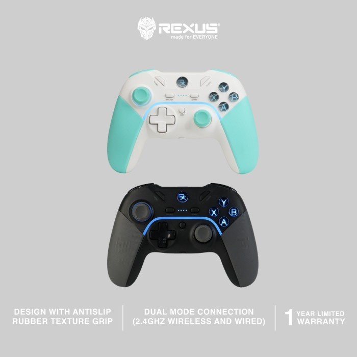 Rexus Daxa Asteria AX1 Wireless Gamepad Joystick - Black Grey