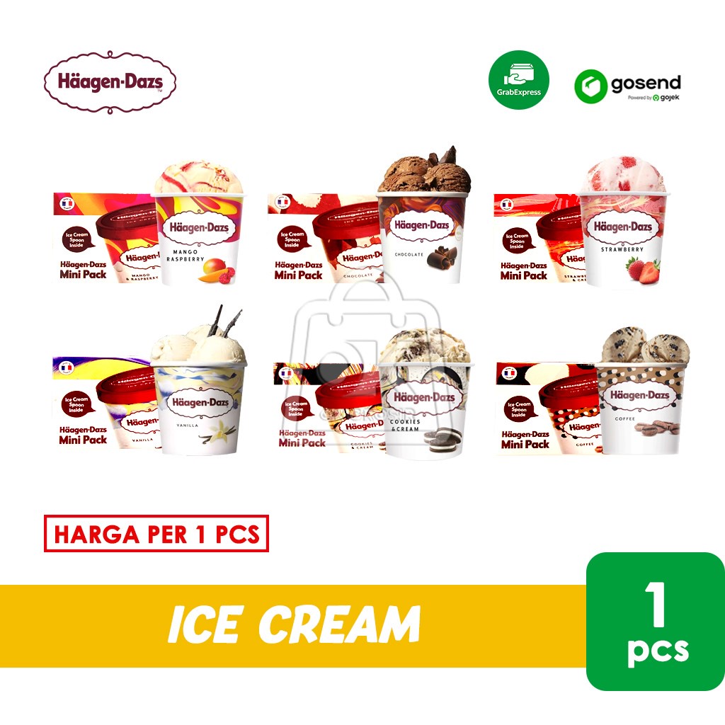 

Ice Cream Haagendazs MINI PACK Hagendaz Haagen Dazs (KHUSUS INSTANT)