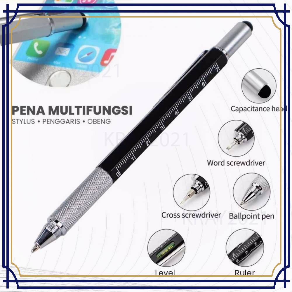 Pena Multifungsi Stylus Penggaris Obeng - MYC65