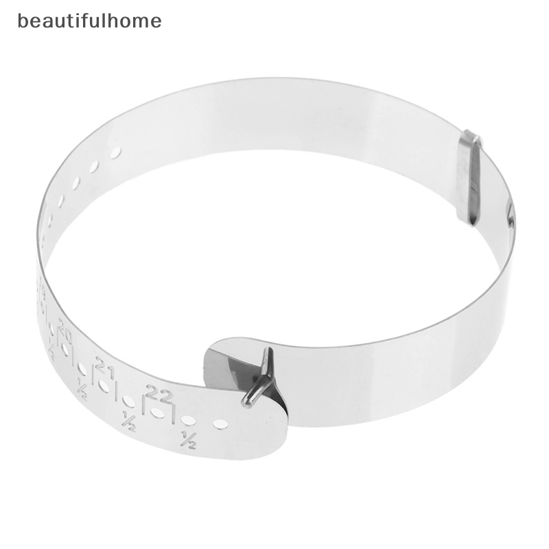 {beautifulhome} Alat Ukur Gelang Tangan Stainless Steel Bangle Sizer Gauge Adjustable.