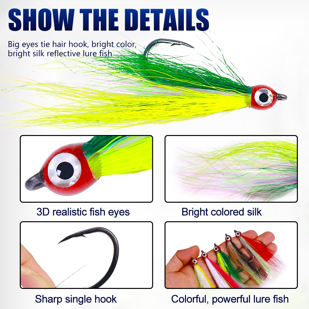 Hengjia 5Pcs /Bag Silikon Lembut 3D Mata Lure 9cm1.6g Slow Jigging Hook 5warna Troli Jig Umpan Air Asin Laut Dalam Aksesoris Memancing