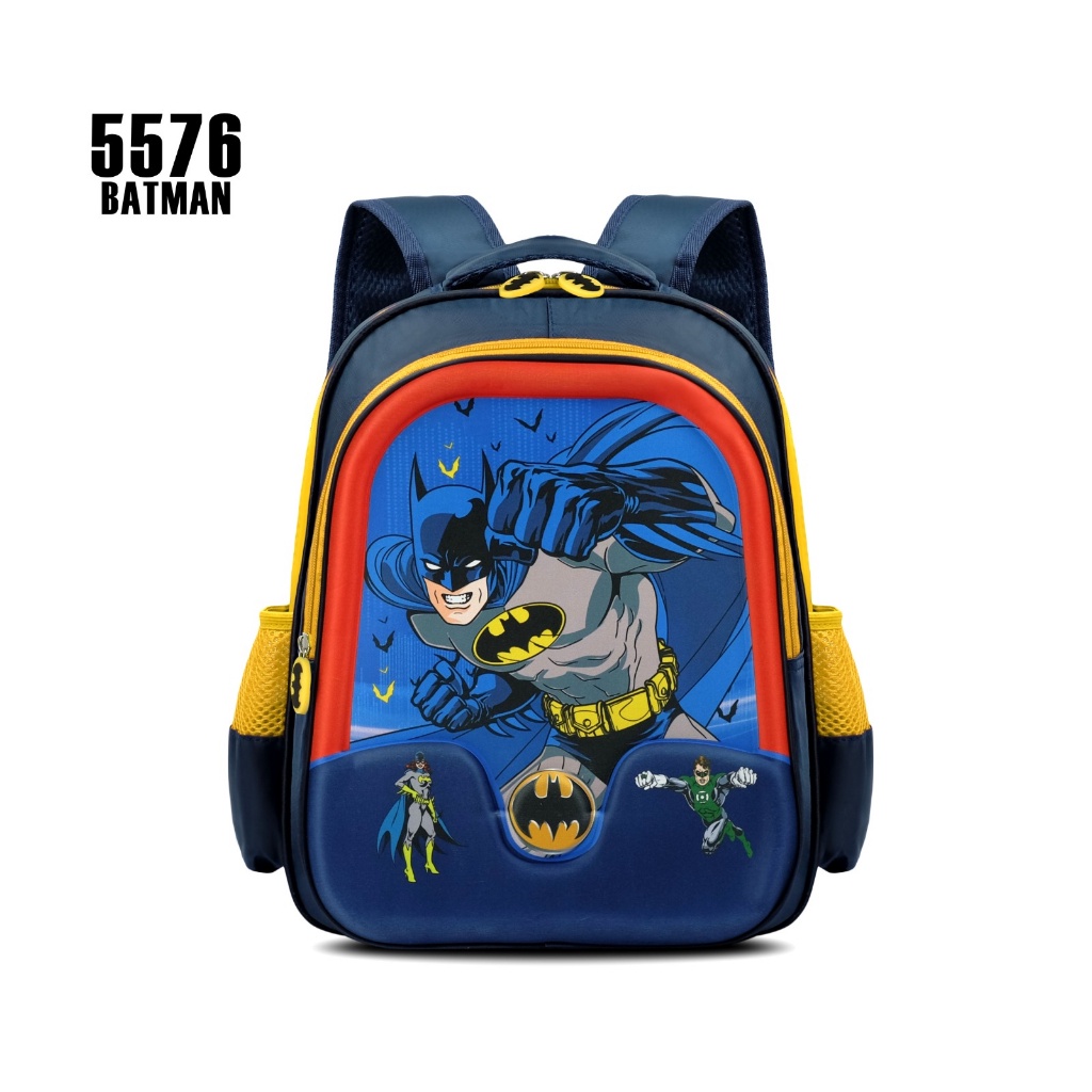 (RF) Tas Sekolah Anak SD Cartoon 5576-14 Inch Tas Ransel Laki-Laki Dan Perempuan Tas Punggung Motif Batman, Captain America, Frozen, Iron Man, Sofia, Spiderman, Ultraman, Unicorn