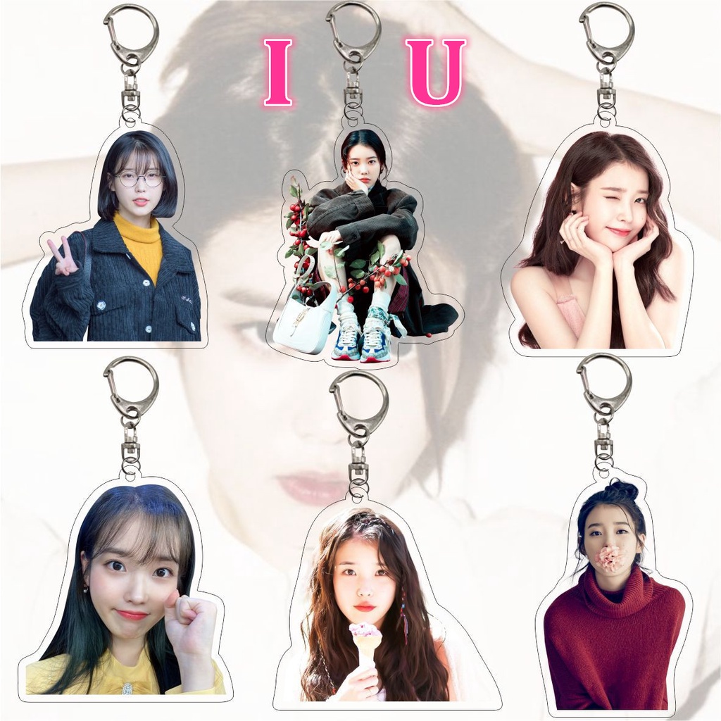 1pc IU YUQI SHUHUA (G)I-DLE Gantungan Kunci Akrilik GIDLE Key Ring Hanging Up