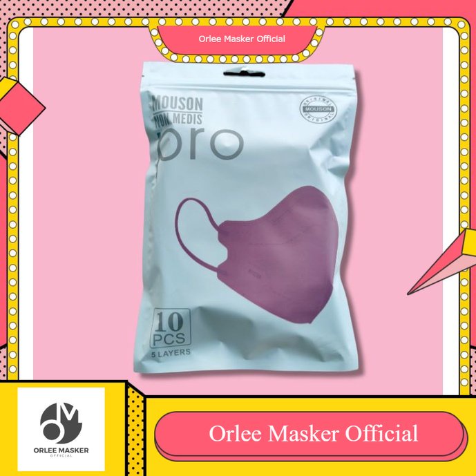 masker Kn95 pro Mouson 1 pack isi 10pcs (5ply), original, all warna, fashionable