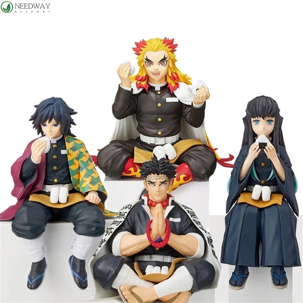 Needway Demon Slayer Action Figure Iguro Obanai Anime Jepang Kimetsu No Yaiba Himejima Kyoumei Makan Nasi Bola Kanroji Mitsuri Tokoh Anime