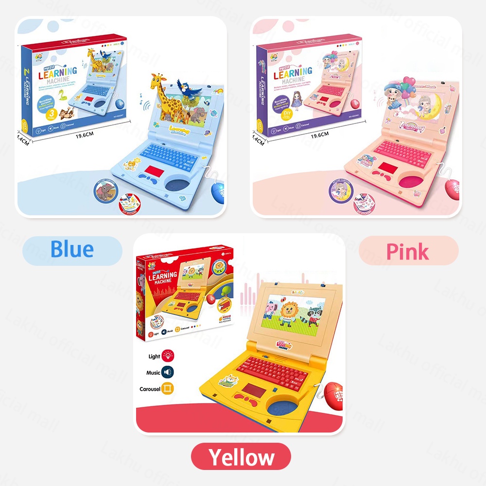 JCHO Mainan Edukasi Laptop Anak Mini Laptop Anak Bayi Belajar Dengan Layar Alat Bantu Belajar Learning Korea