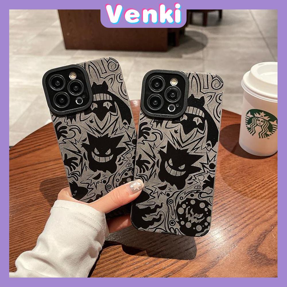 VENKI - Untuk iPhone 11 Case Kulit Murid Suede Case Lembut Tahan Guncangan Ponsel Case Perlindungan Kamera Anime Klasik Goblin Kompatibel dengan iPhone 14 13 Pro max 12 Pro max xr xs 7 8Plus