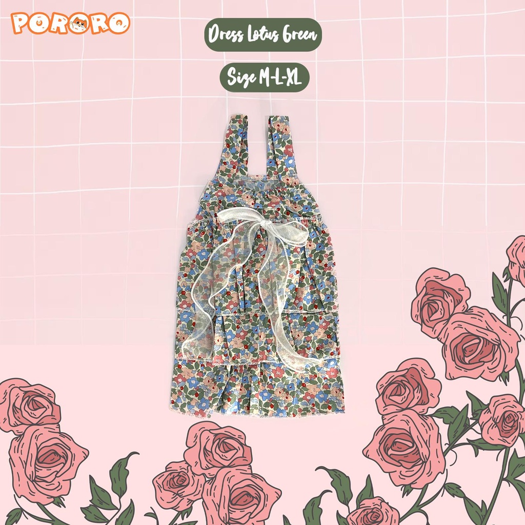 PORORO - Baju Kucing - Dress Orchid Flower