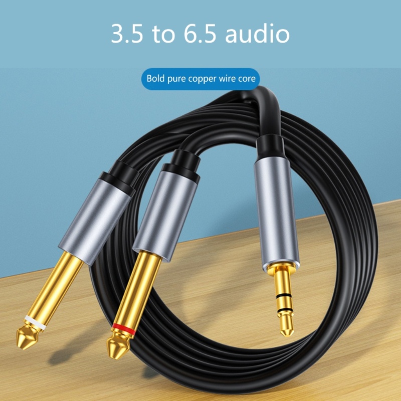 Cre Premium Aluminium Alloy 6kabel Splitter 5mm Ke3Kabel Suara 5mm Jalur Ganda Untuk DJ Musisi Audiophile