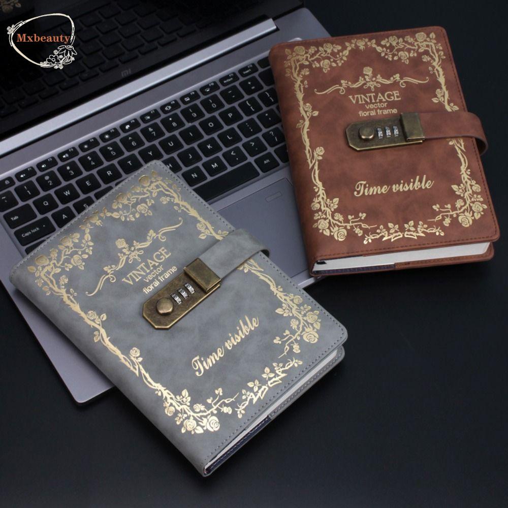 Mxbeauty Password Lock Notebook Scrapbooking Gaya Eropa Akun Tangan Alat Tulis Siswa Rekam Pikiranmu Daily Diary Book Vintage Codebook