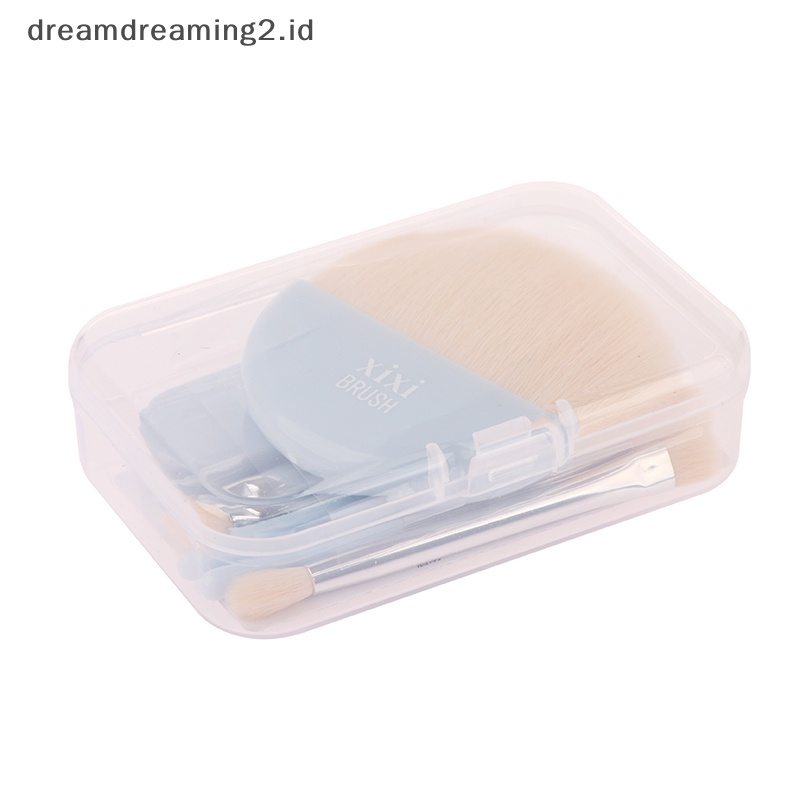 (drea) 6pcs Set Kuas Makeup Wanita Mini Travel Portable Brush Concealer Lembut Dengan Kotak //