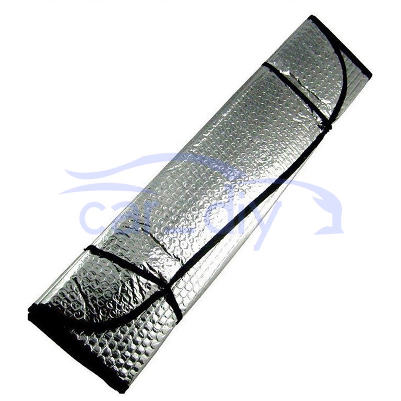 Visor Kaca Depan Mobil Lipat Cover Blok Depan Belakang Jendela Sun Shade Auto Sunscreen Protection Peredam Panas Bezel Aksesoris Silver